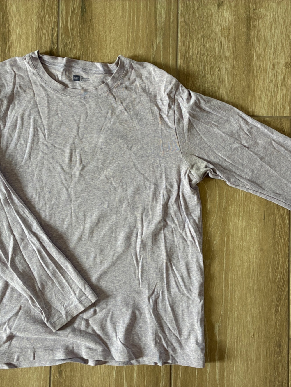 GAP Light Purple Long Sleeve Crew Neck Shirt